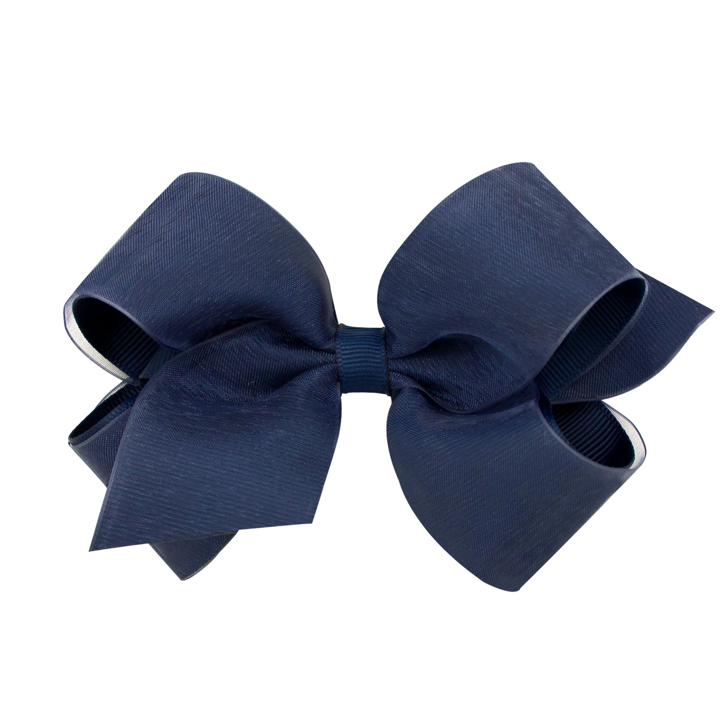 Medium Overlay Grosgrain Bow on Clippie (55  Colors)
