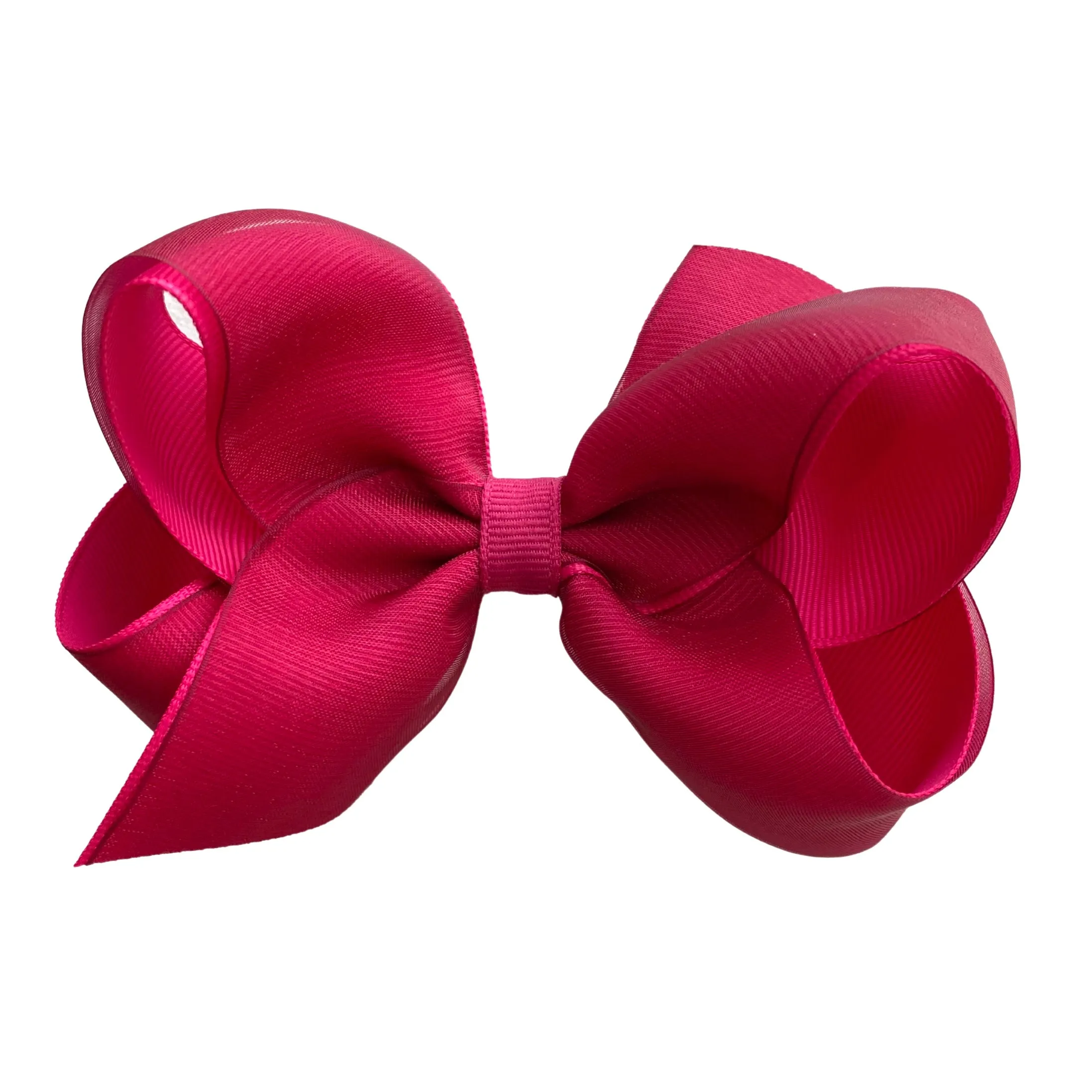 Medium Overlay Grosgrain Bow on Clippie (55  Colors)