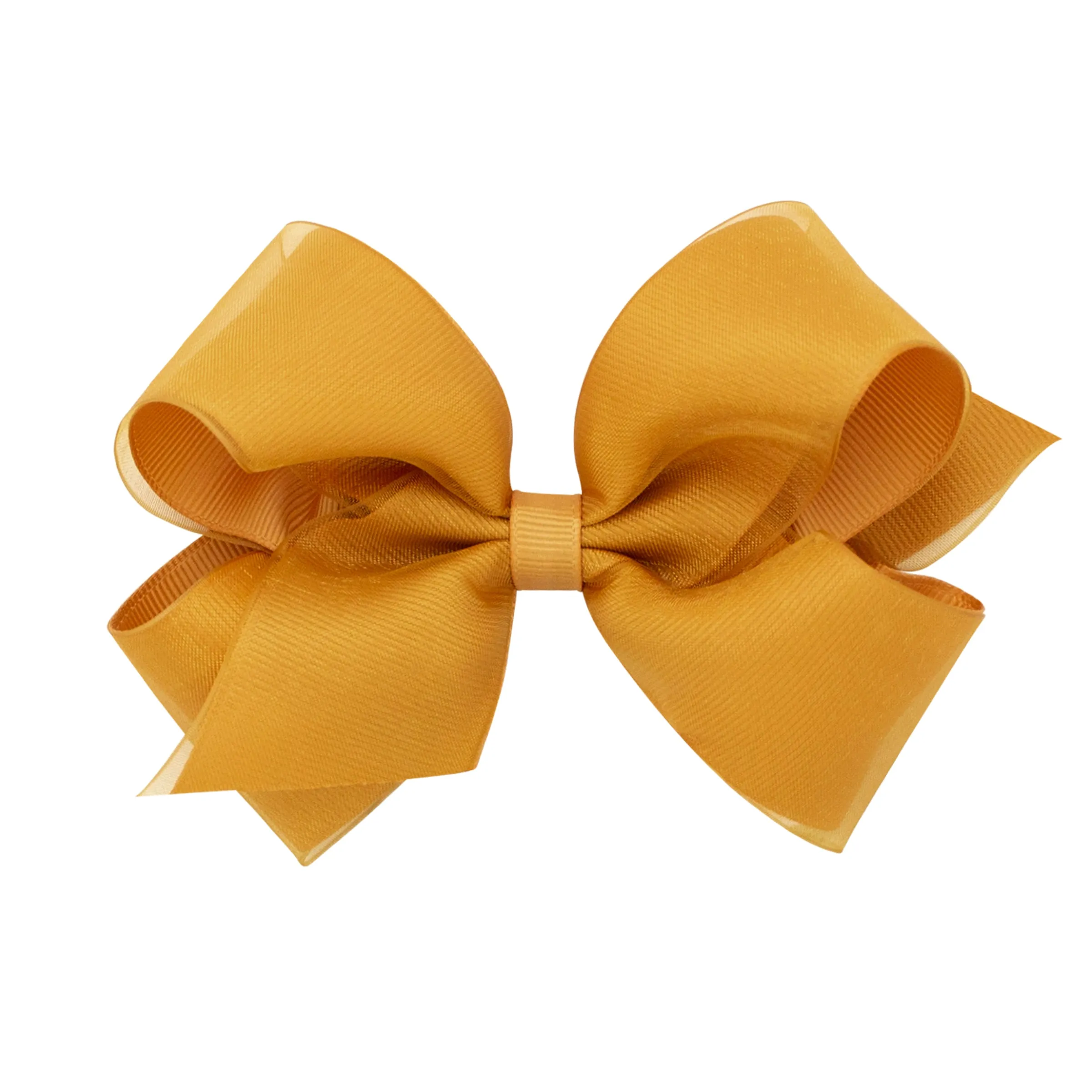 Medium Overlay Grosgrain Bow on Clippie (55  Colors)