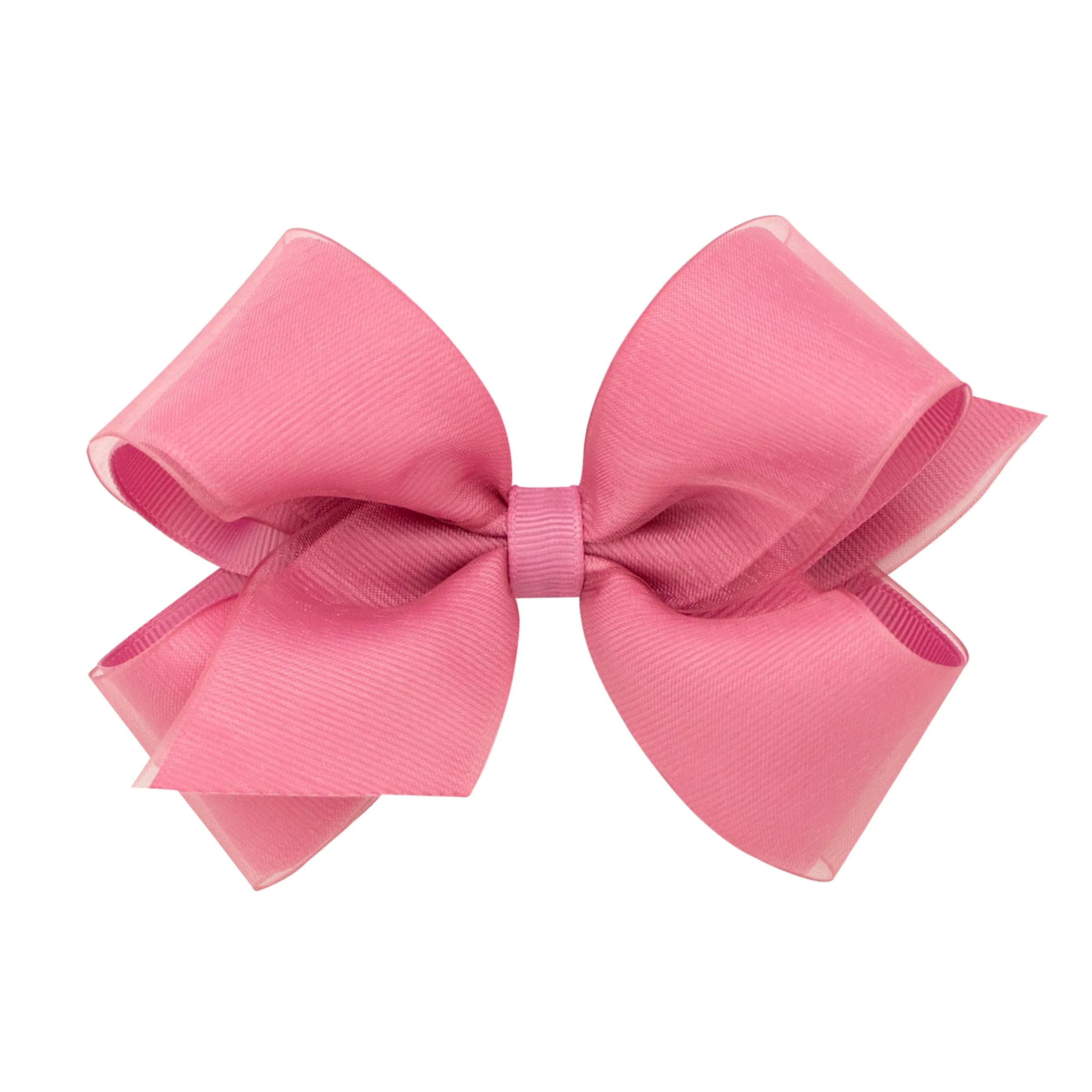 Medium Overlay Grosgrain Bow on Clippie (55  Colors)