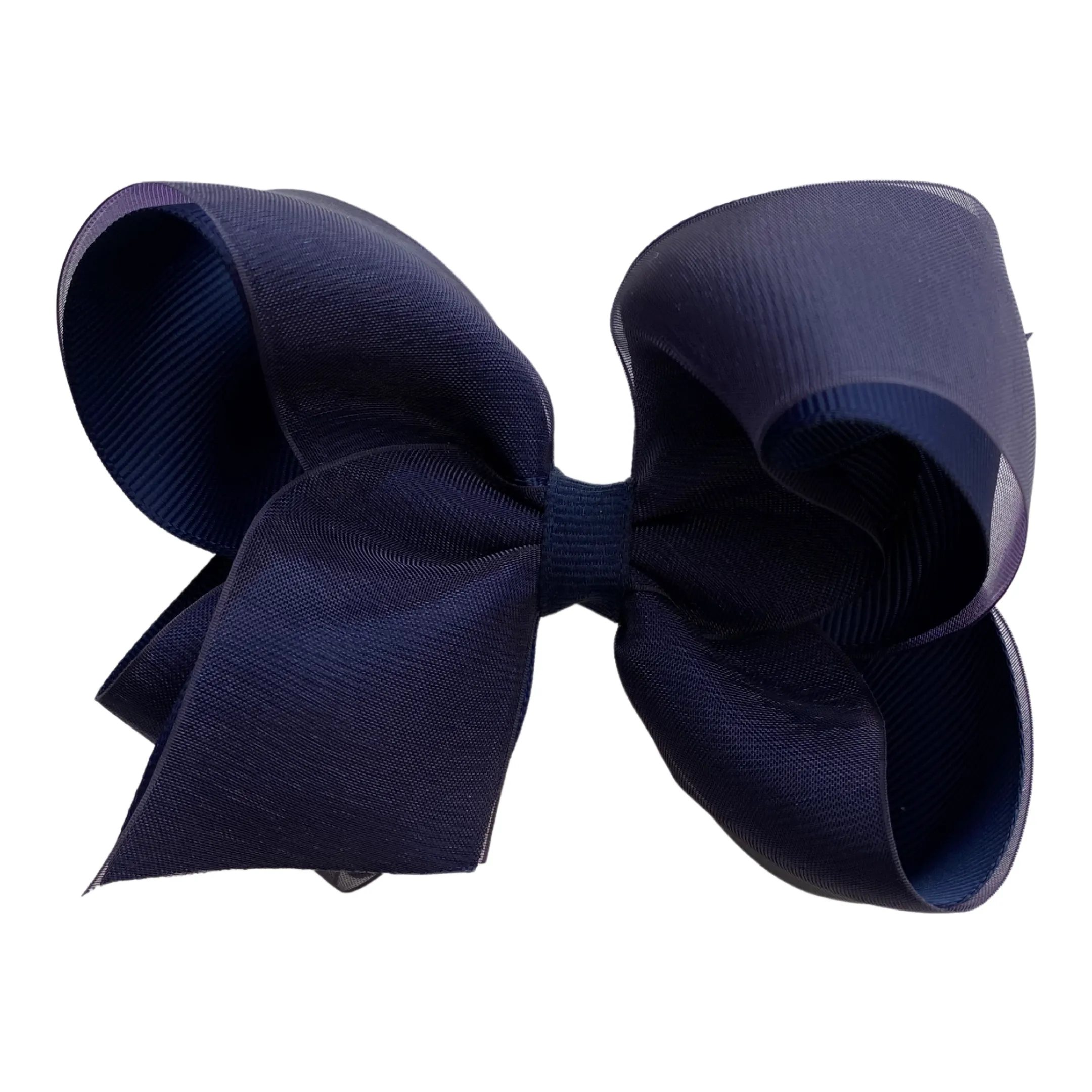 Medium Overlay Grosgrain Bow on Clippie (55  Colors)