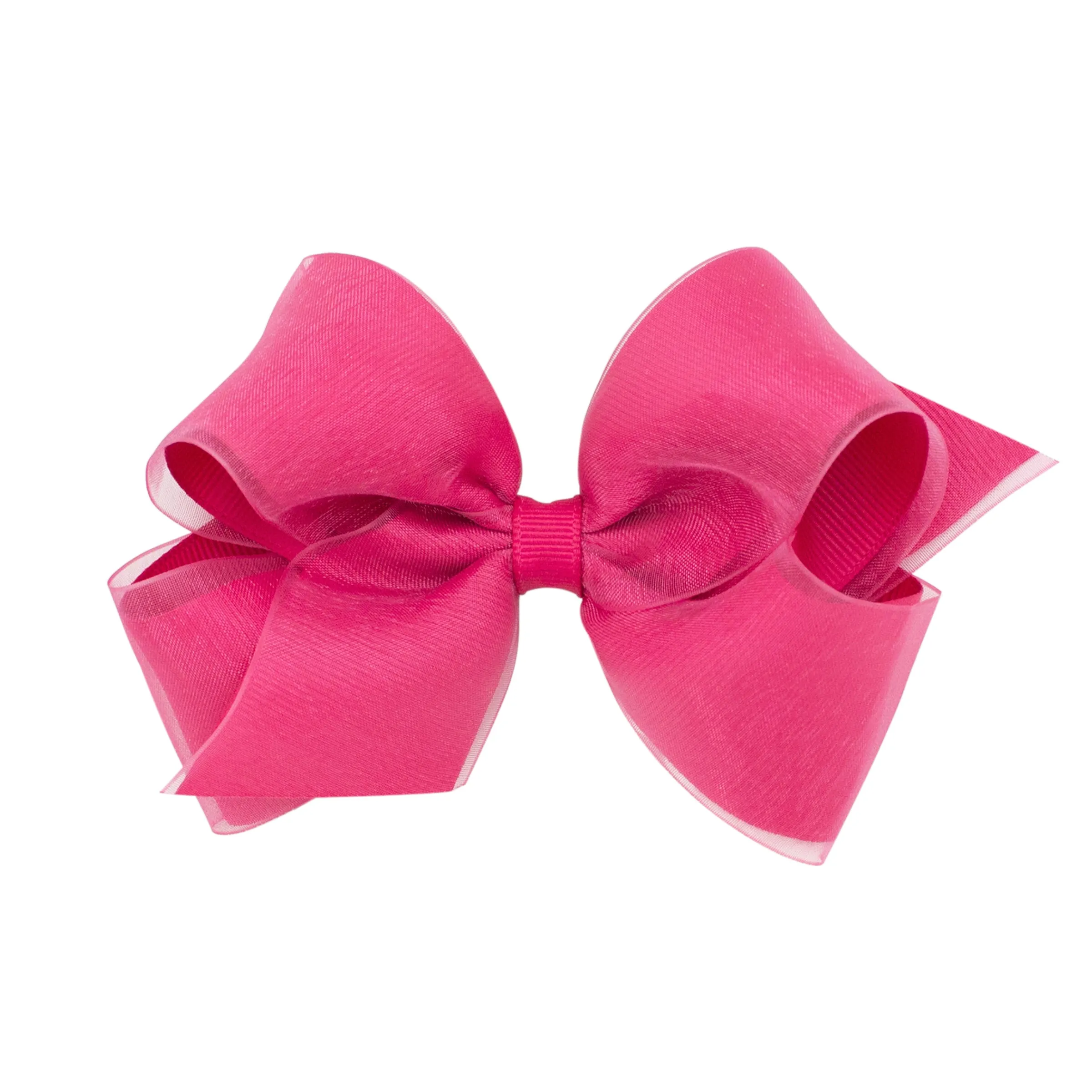 Medium Overlay Grosgrain Bow on Clippie (55  Colors)
