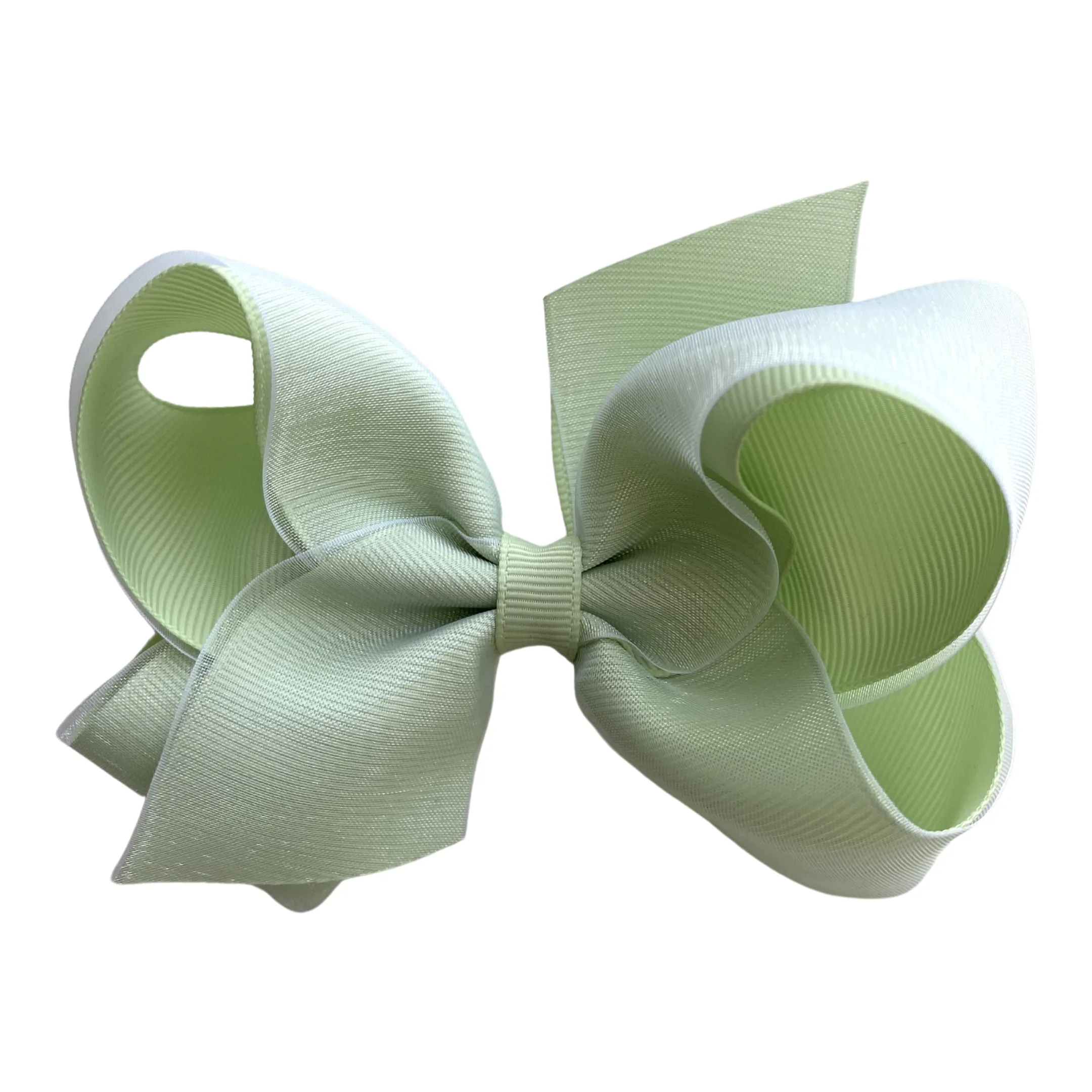 Medium Overlay Grosgrain Bow on Clippie (55  Colors)