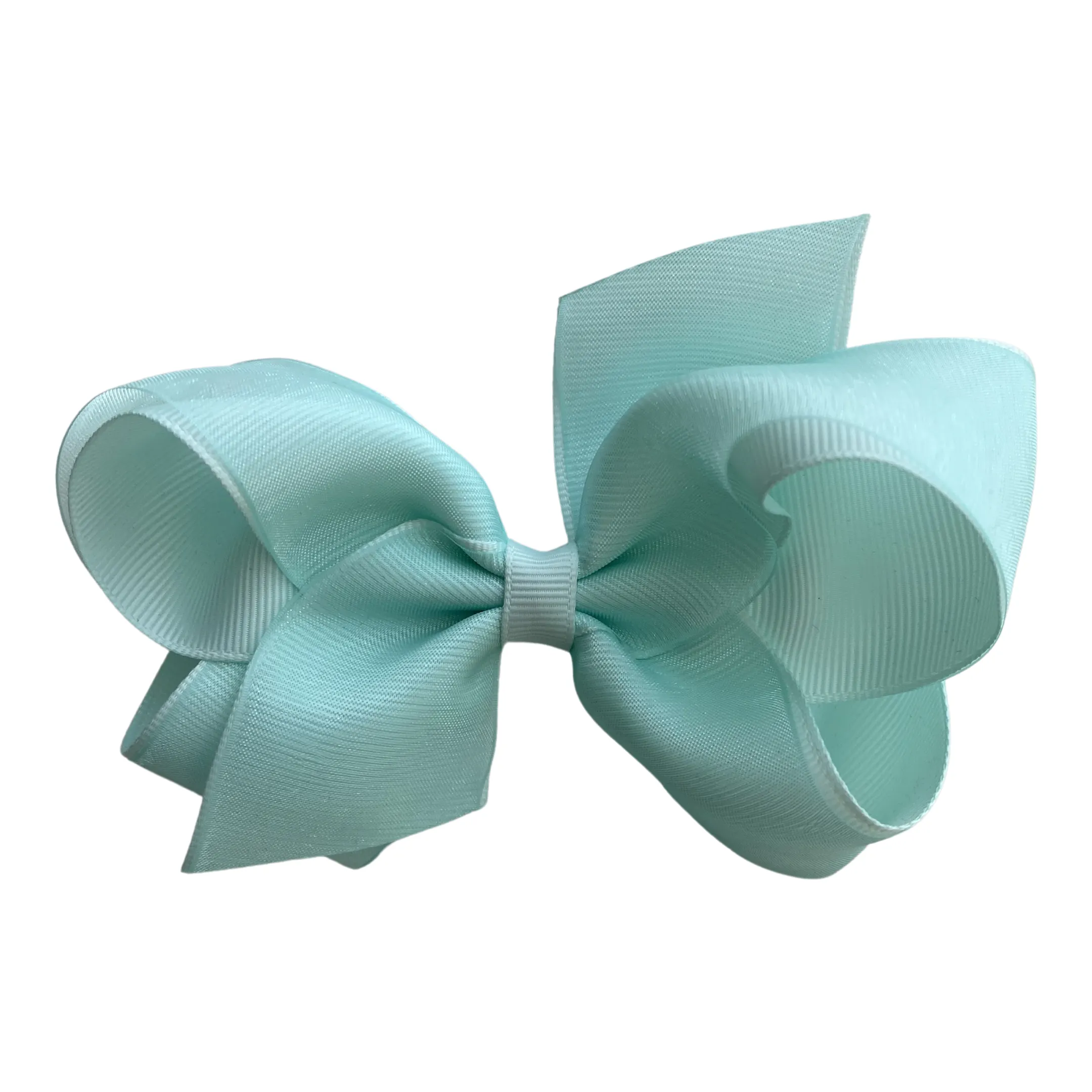 Medium Overlay Grosgrain Bow on Clippie (55  Colors)