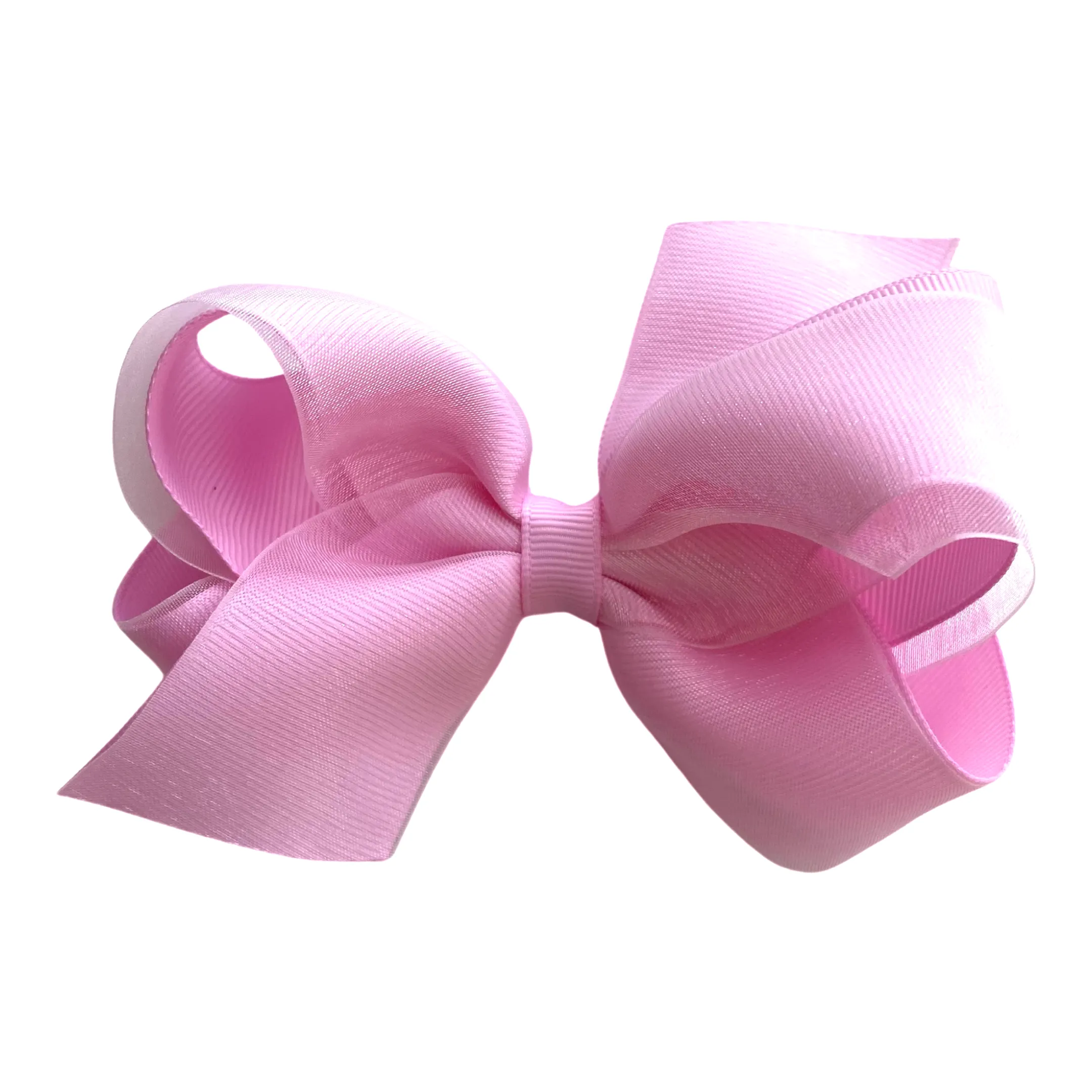 Medium Overlay Grosgrain Bow on Clippie (55  Colors)