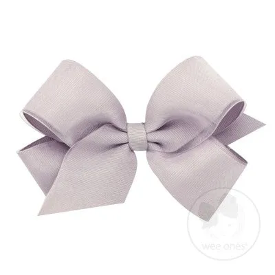 Medium Overlay Grosgrain Bow on Clippie (55  Colors)