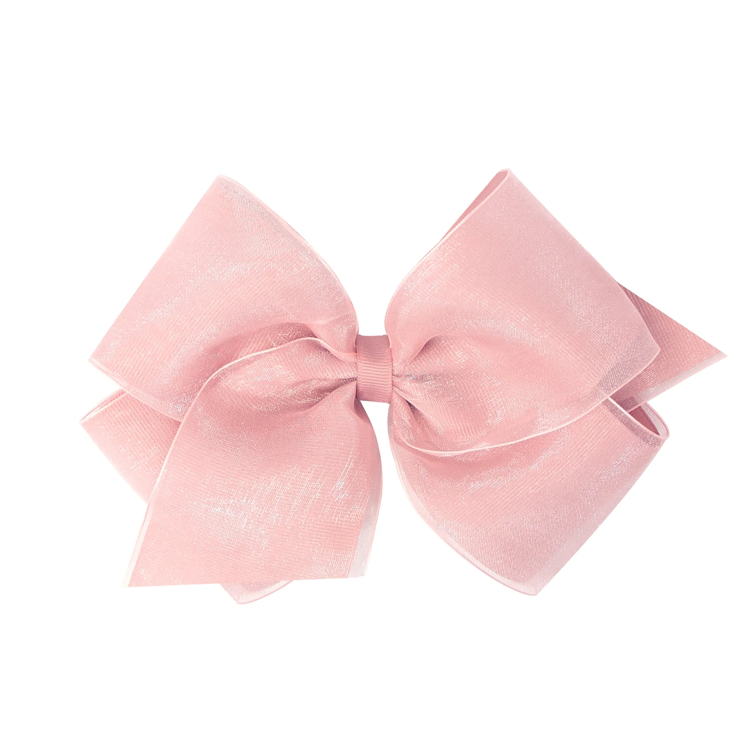 Medium Overlay Grosgrain Bow on Clippie (55  Colors)