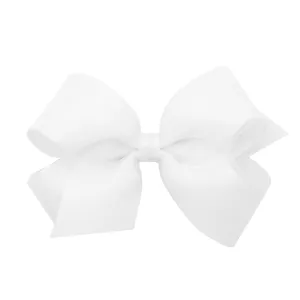 Medium Overlay Grosgrain Bow on Clippie (55  Colors)