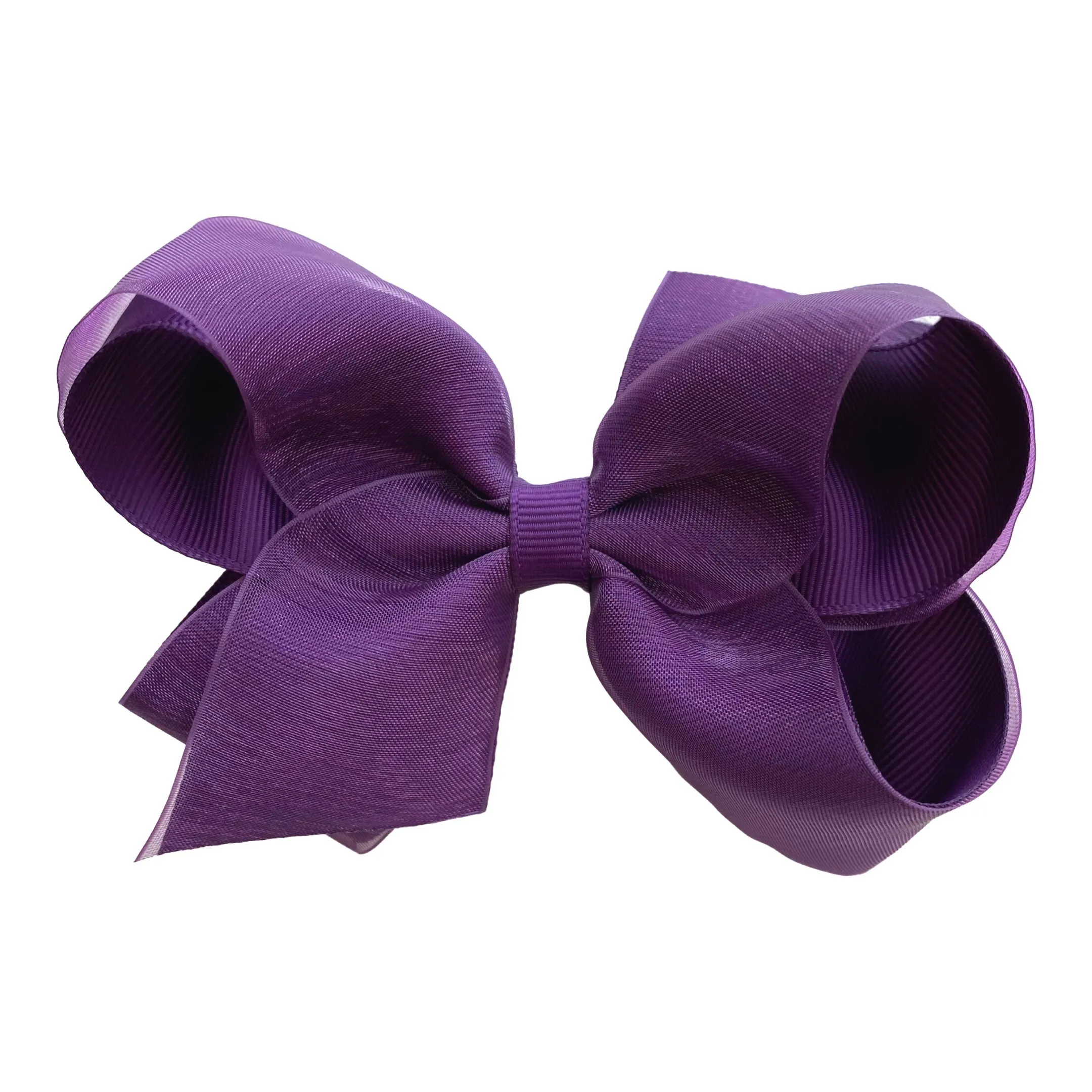 Medium Overlay Grosgrain Bow on Clippie (55  Colors)