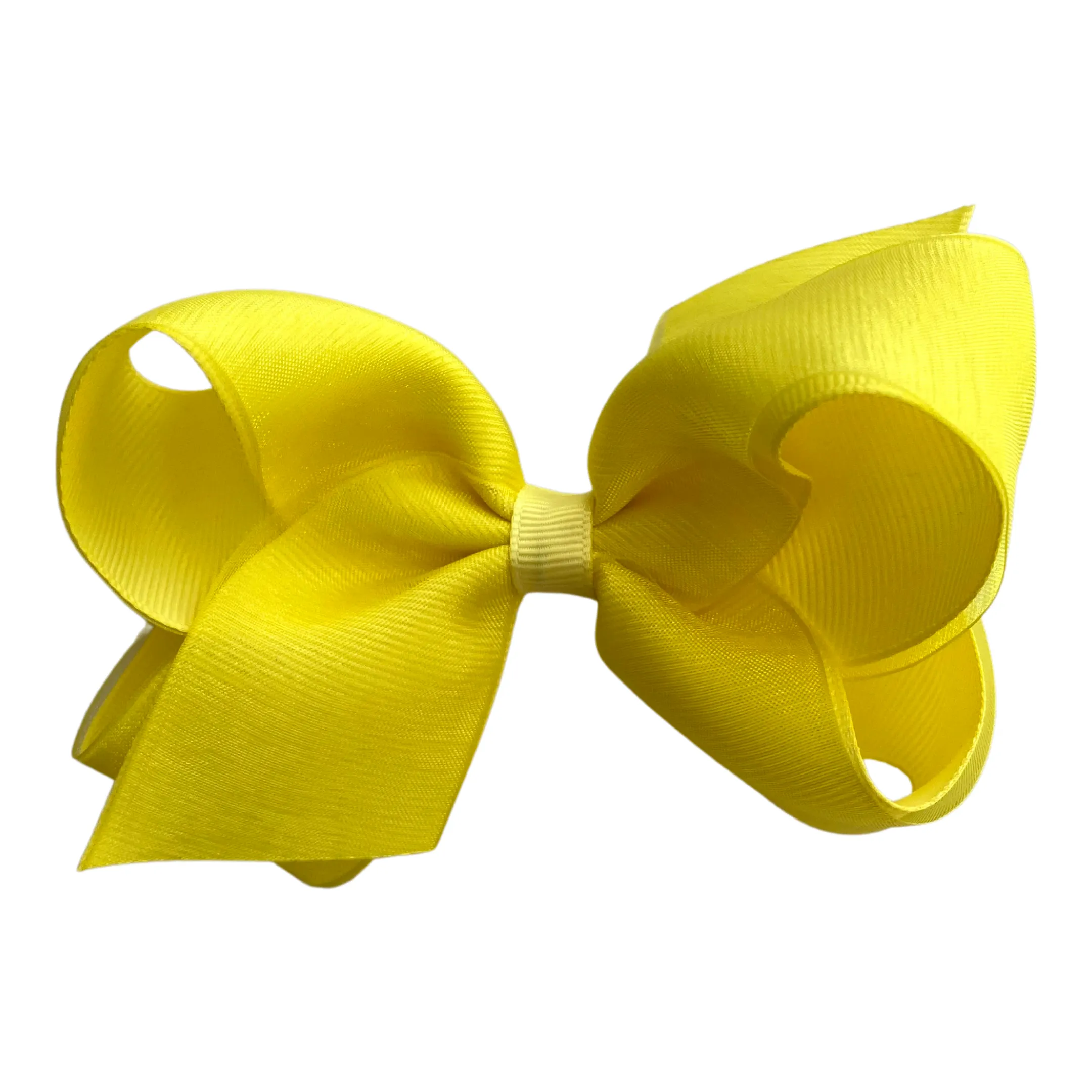 Medium Overlay Grosgrain Bow on Clippie (55  Colors)