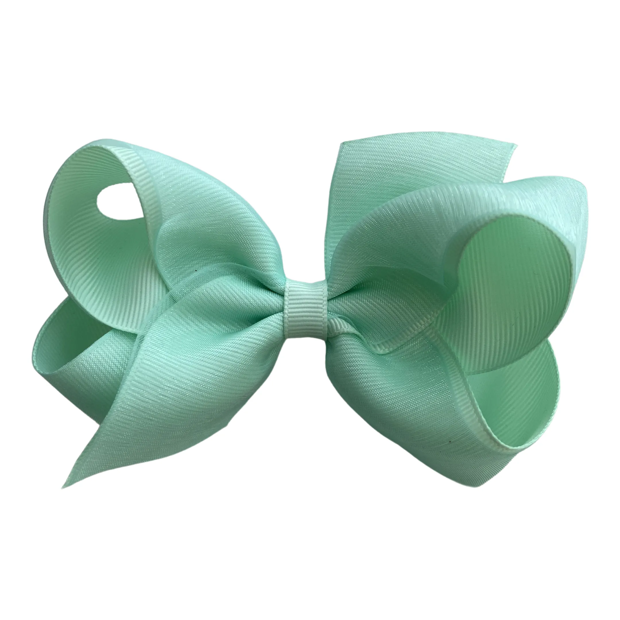 Medium Overlay Grosgrain Bow on Clippie (55  Colors)