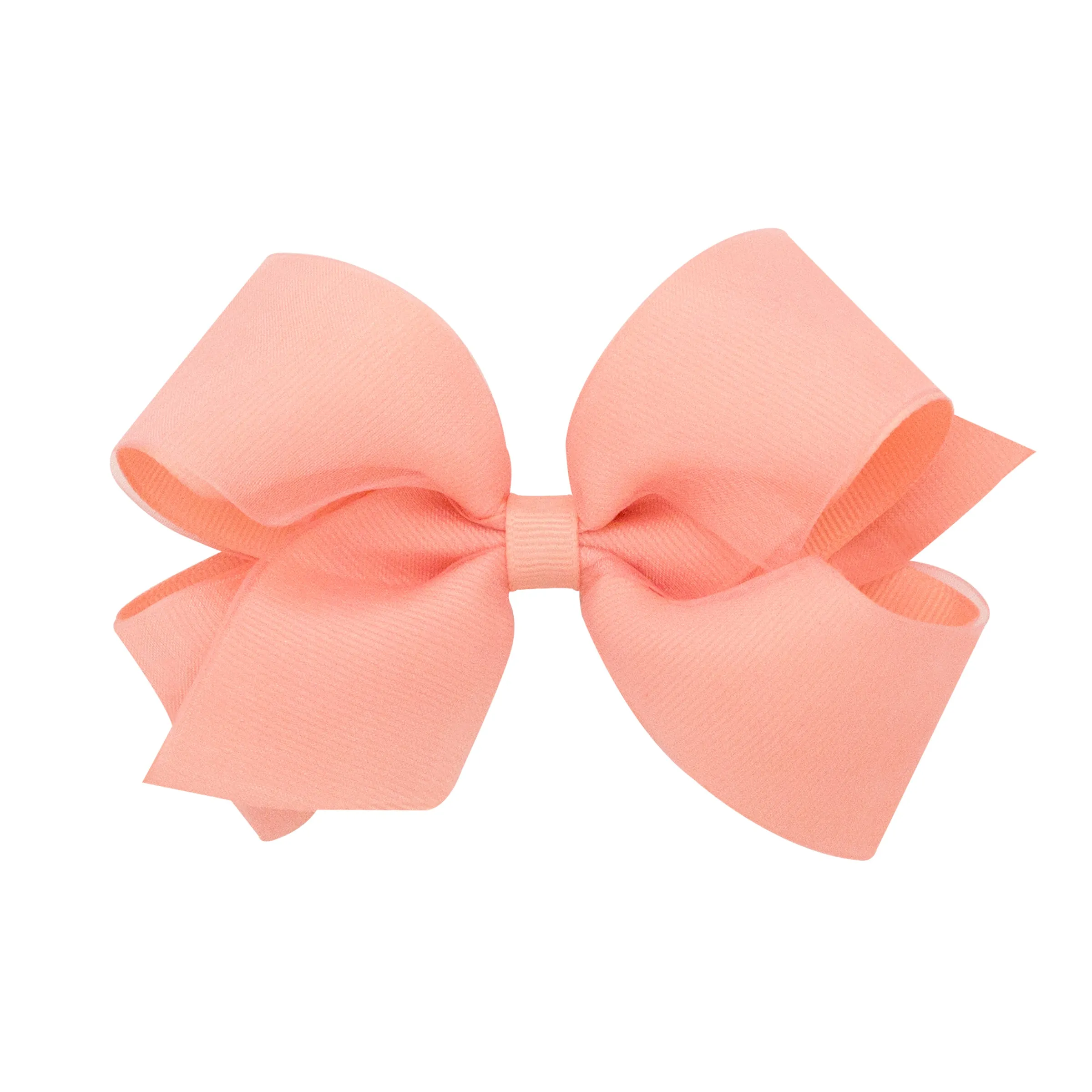 Medium Overlay Grosgrain Bow on Clippie (55  Colors)