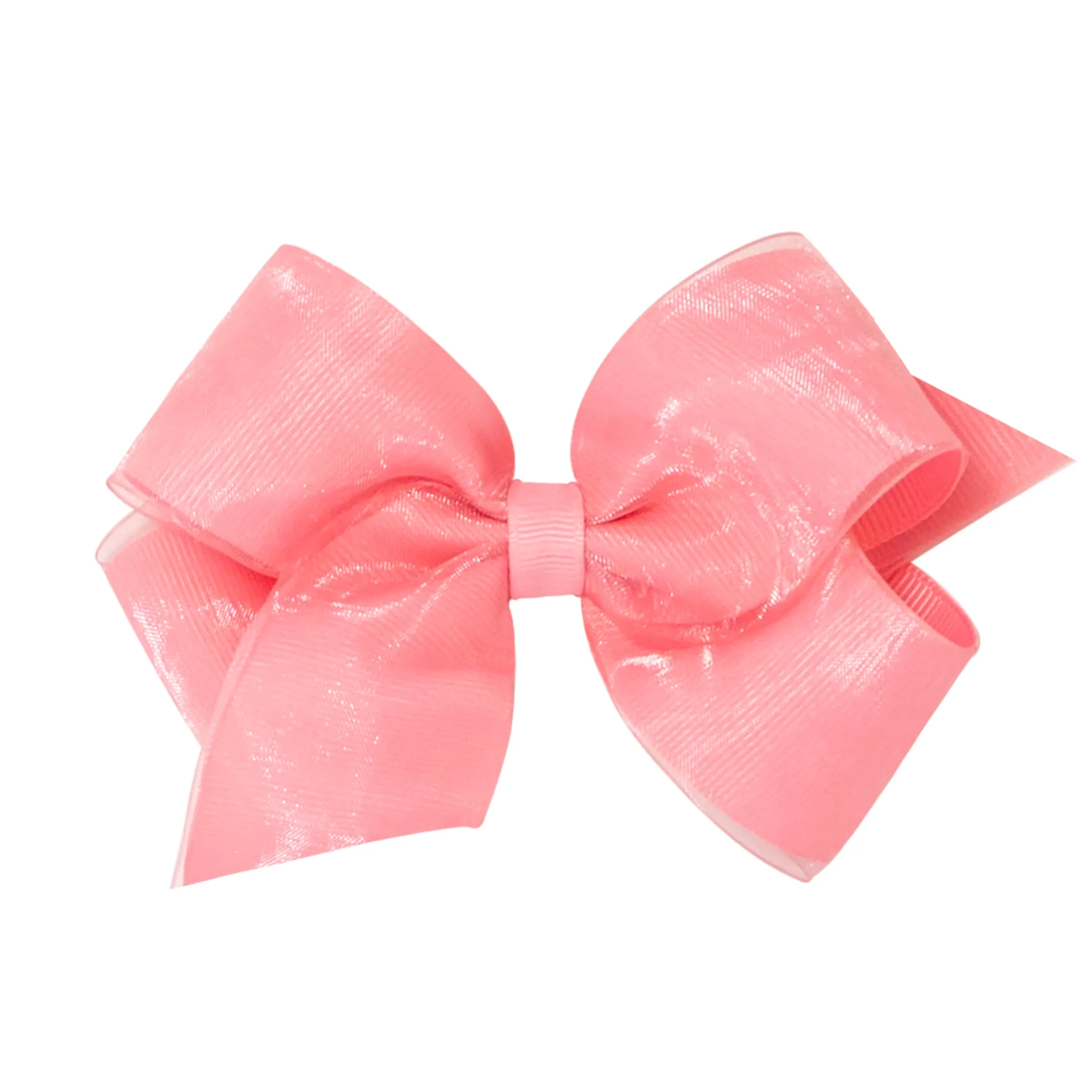 Medium Overlay Grosgrain Bow on Clippie (55  Colors)