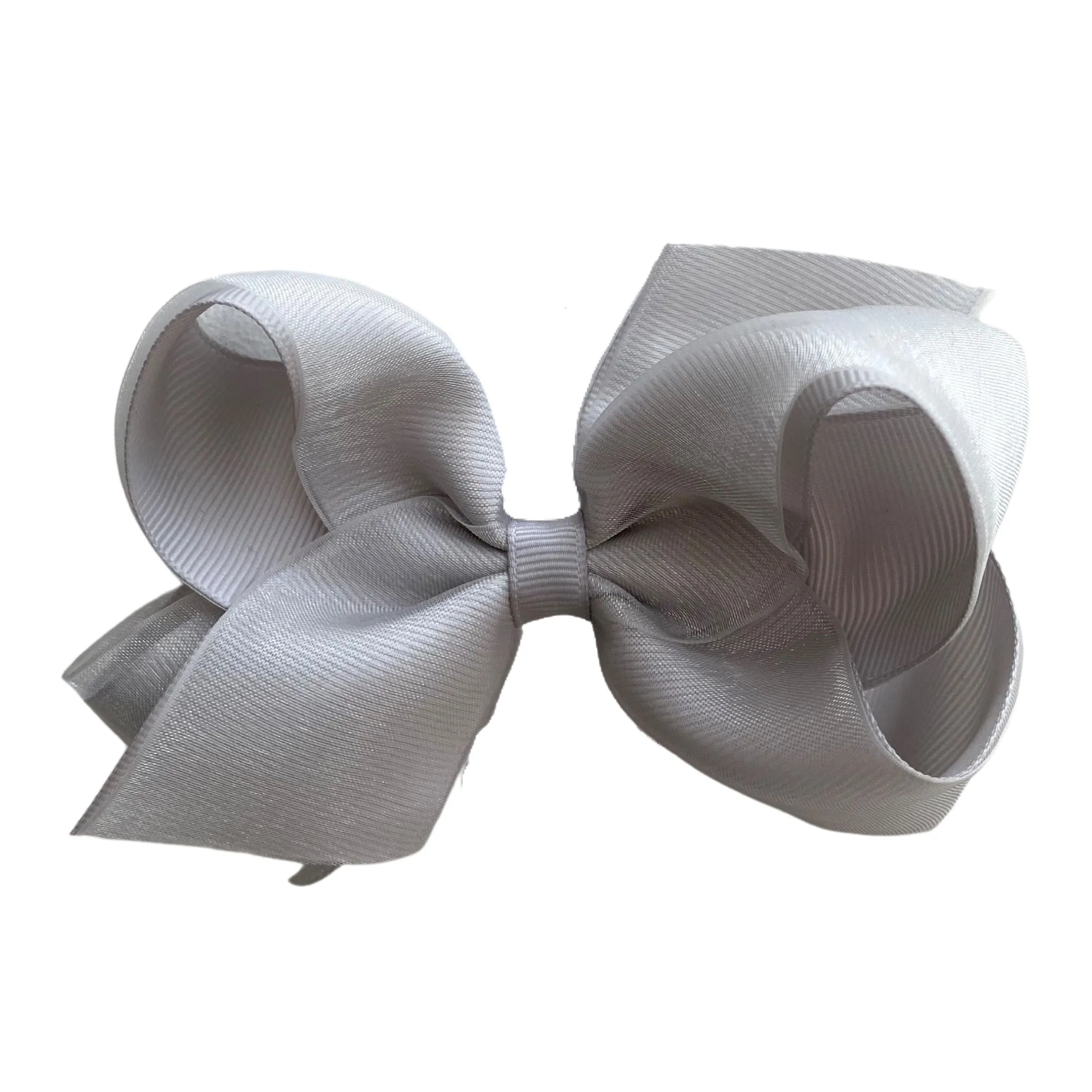 Medium Overlay Grosgrain Bow on Clippie (55  Colors)