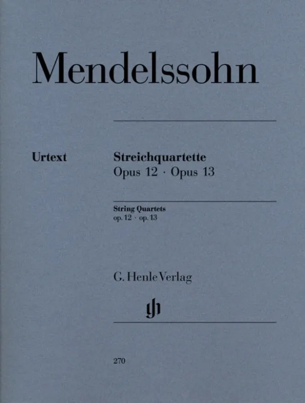Mendelssohn: String Quartets Op 12 & 13 Score & Parts