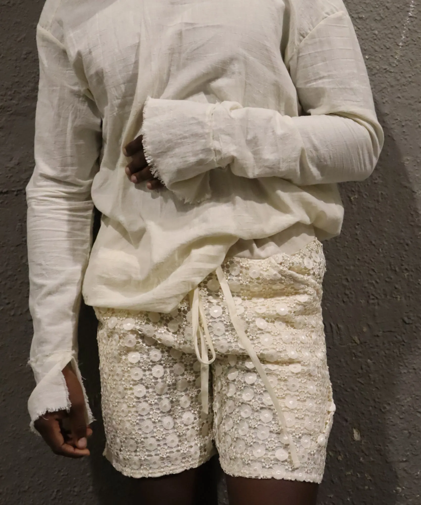 MESH SHORTS, TAN