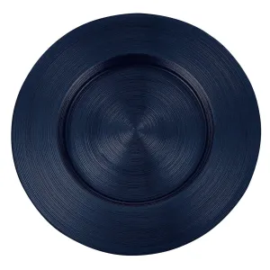 Metallic Midnight Blue Glass Charger