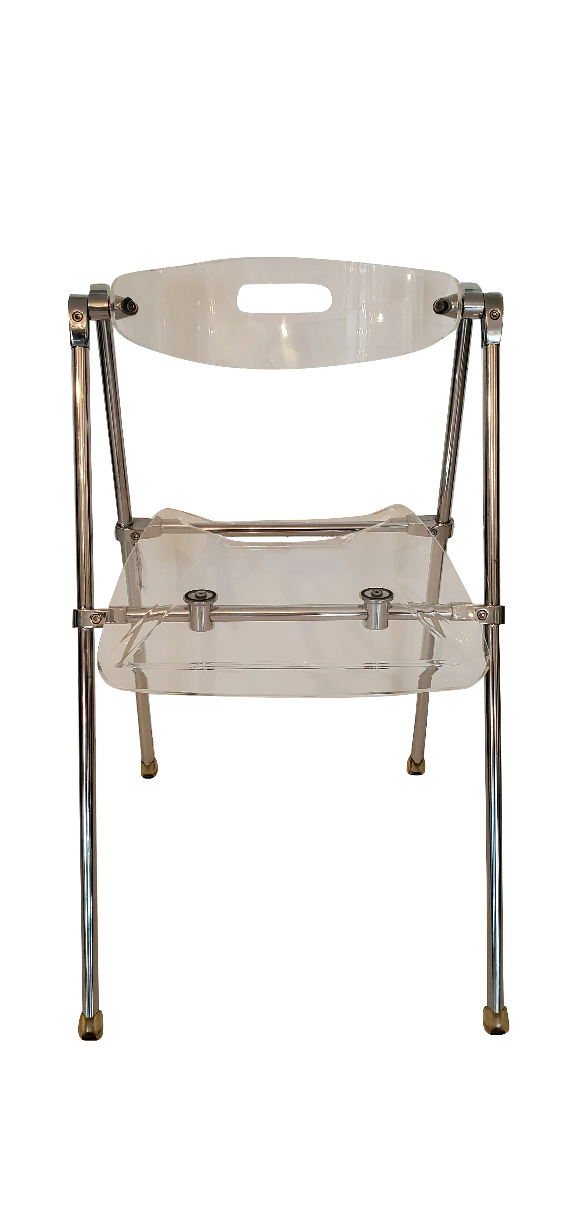 Mid Century Modern Lucite Folding Chairs - Giancarlo Piretti for Castelli - Set of 4