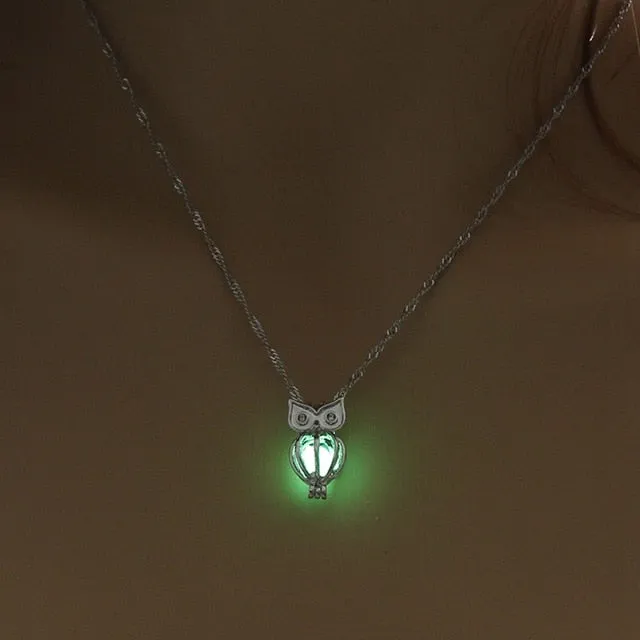 Midnight Owl: Luminous Necklace
