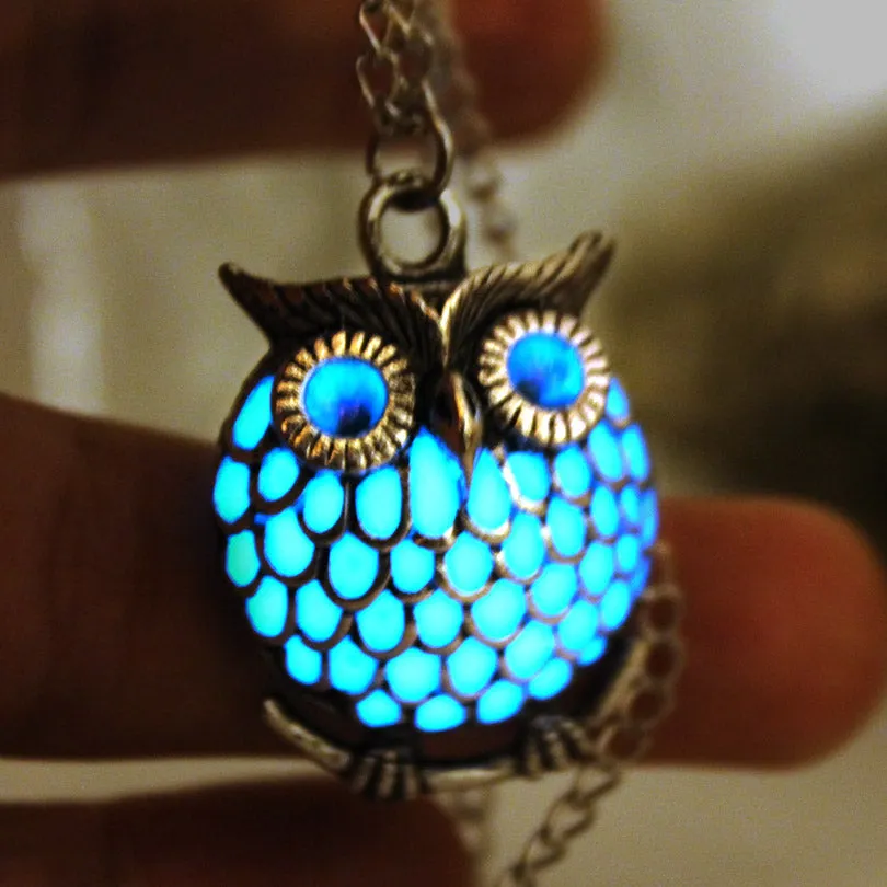 Midnight Owl: Luminous Necklace