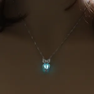 Midnight Owl: Luminous Necklace