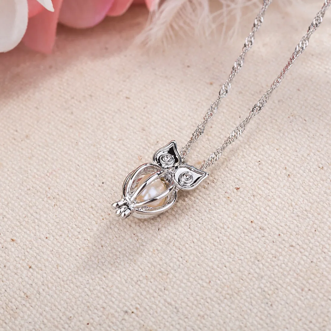 Midnight Owl: Luminous Necklace