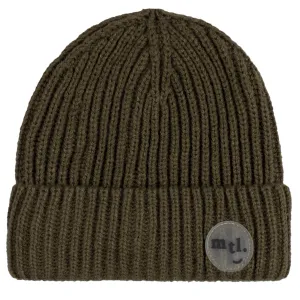 Miles the Label Rib Beanie Green Olive