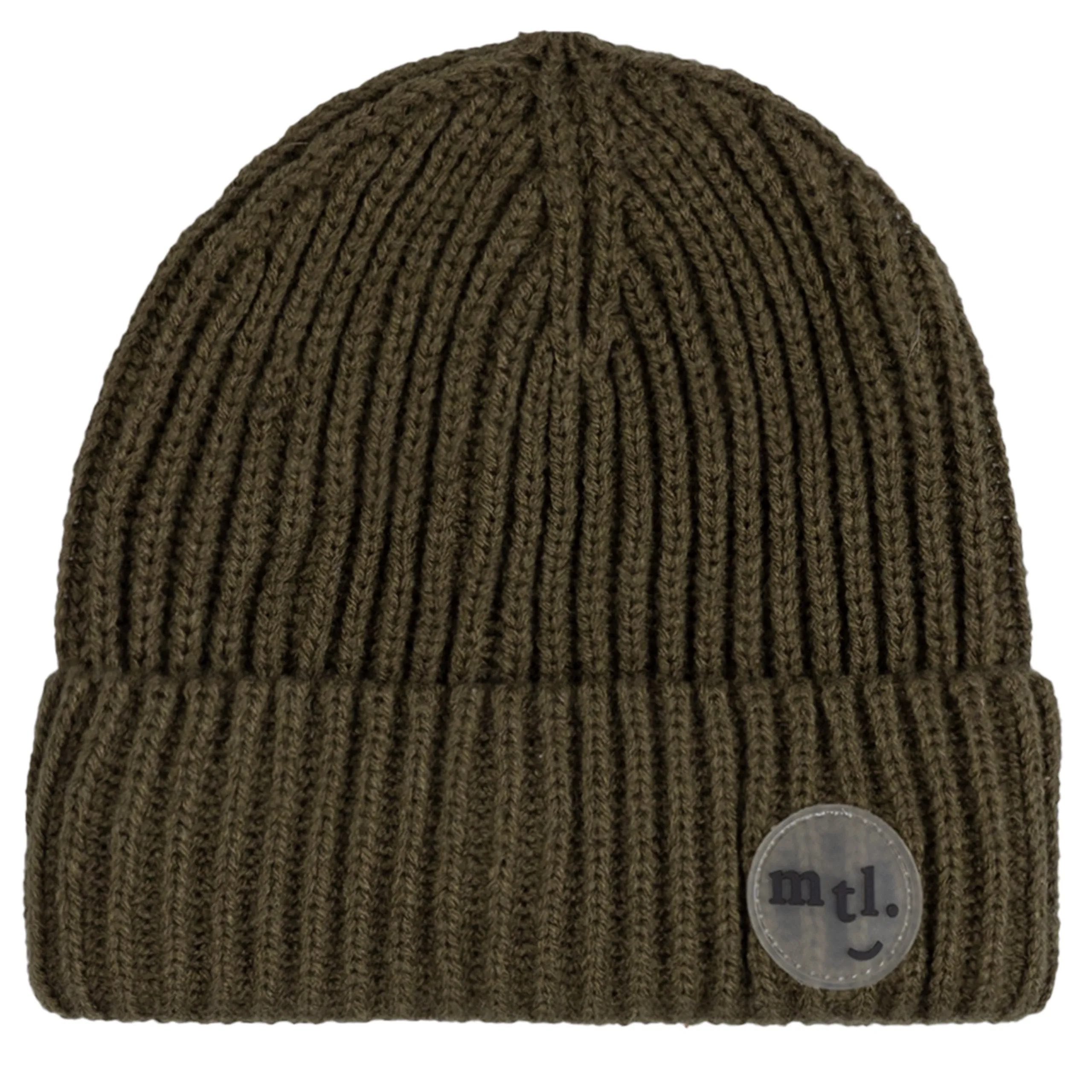Miles the Label Rib Beanie Green Olive