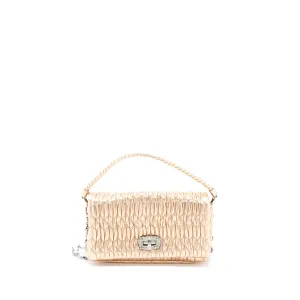Miumiu Crystal Shoulder Bag Nappa Cipria Lame SHW
