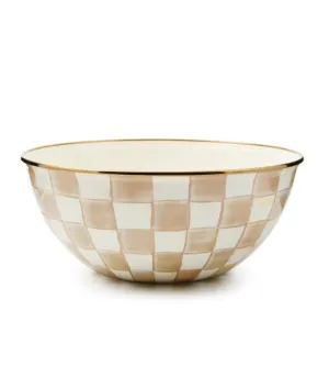 Mocha Check Everyday Bowl Large