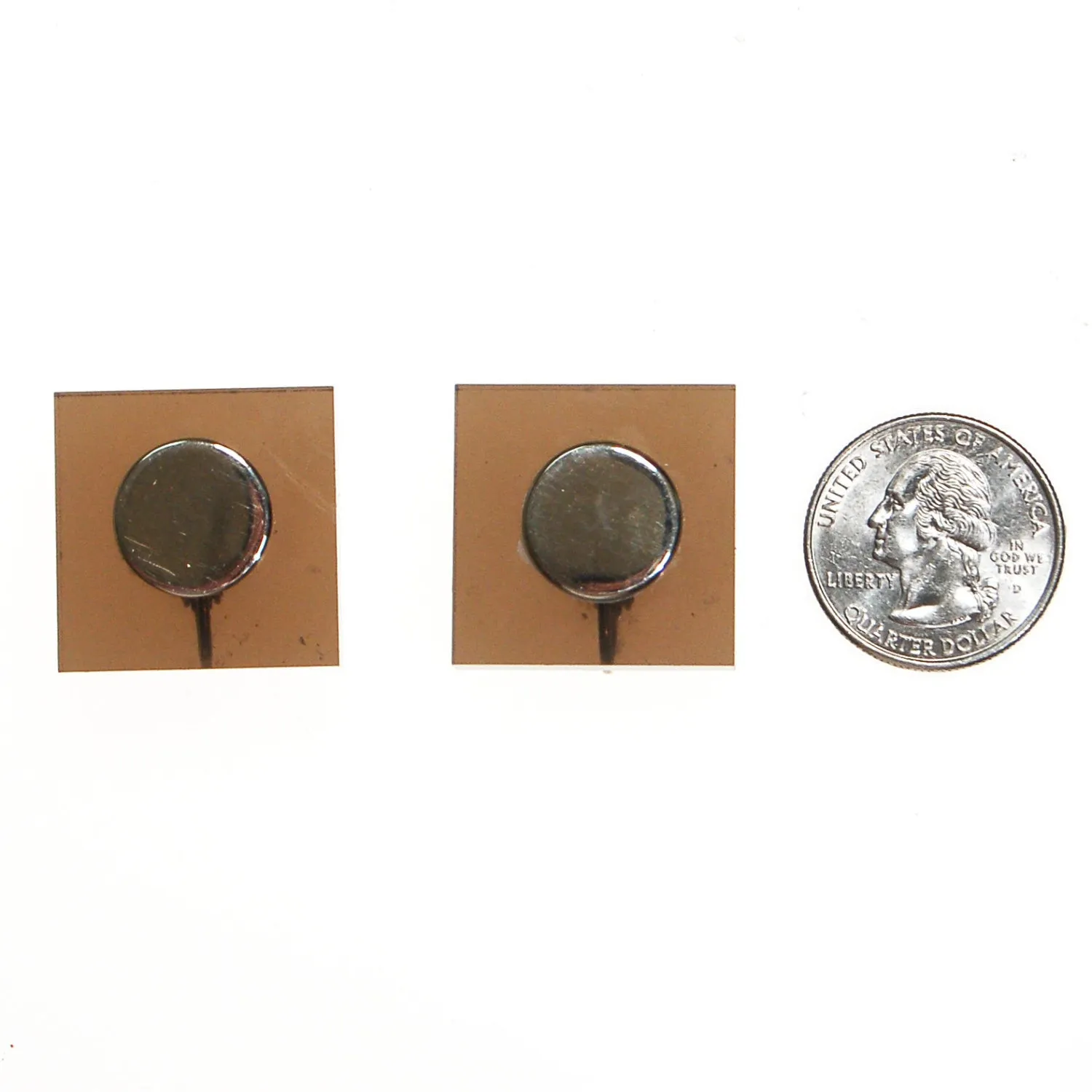 Mod Tan Lucite Square Earrings