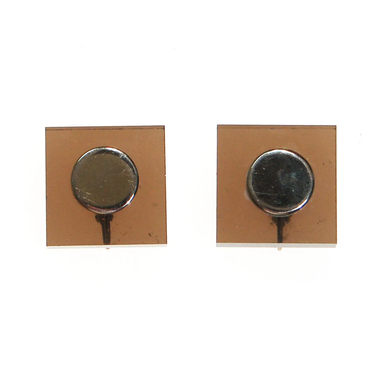 Mod Tan Lucite Square Earrings
