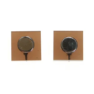 Mod Tan Lucite Square Earrings