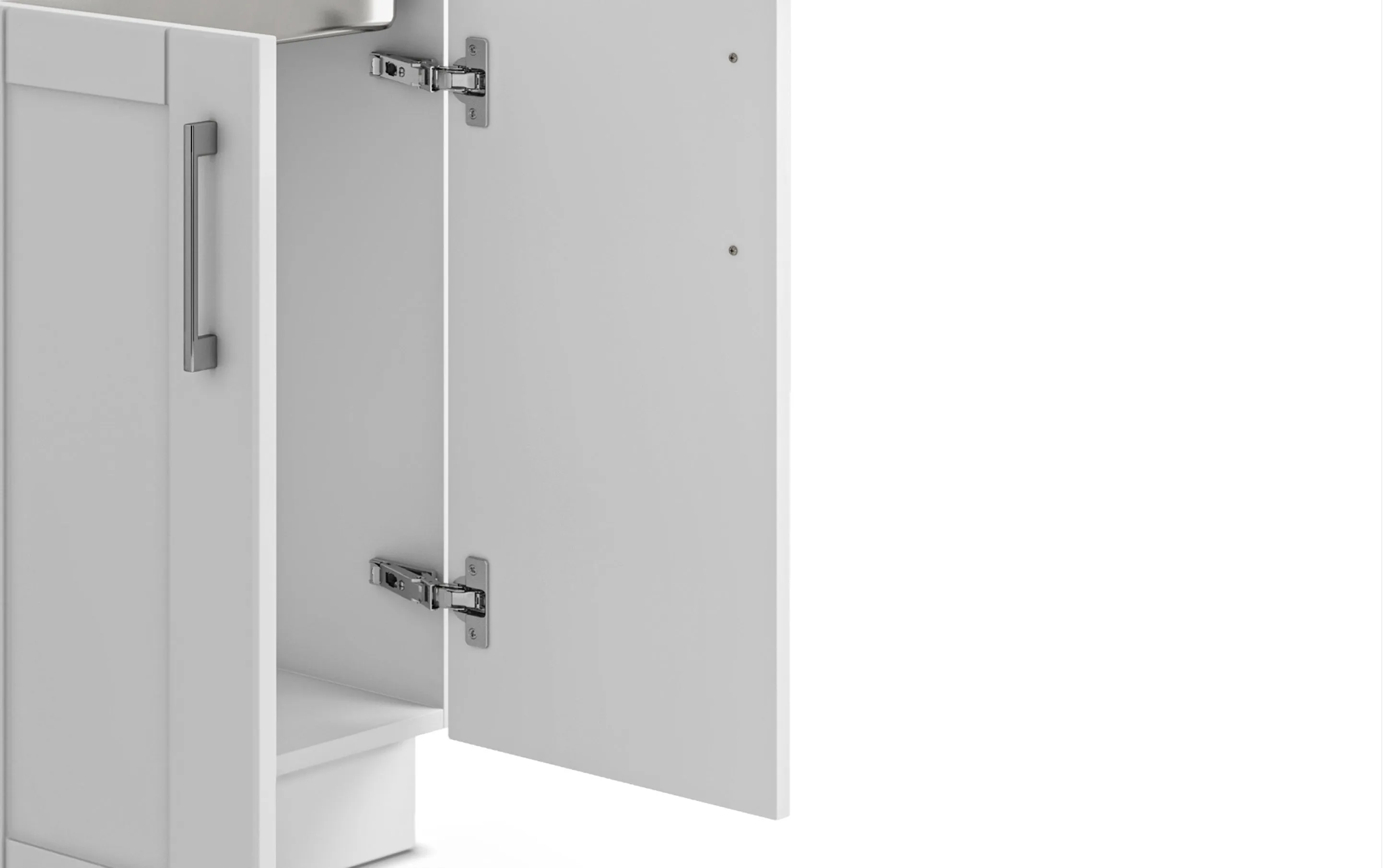 Modern Wide Shaker All-In-One 24-inch Laundry Utility Sink and Cabinet
