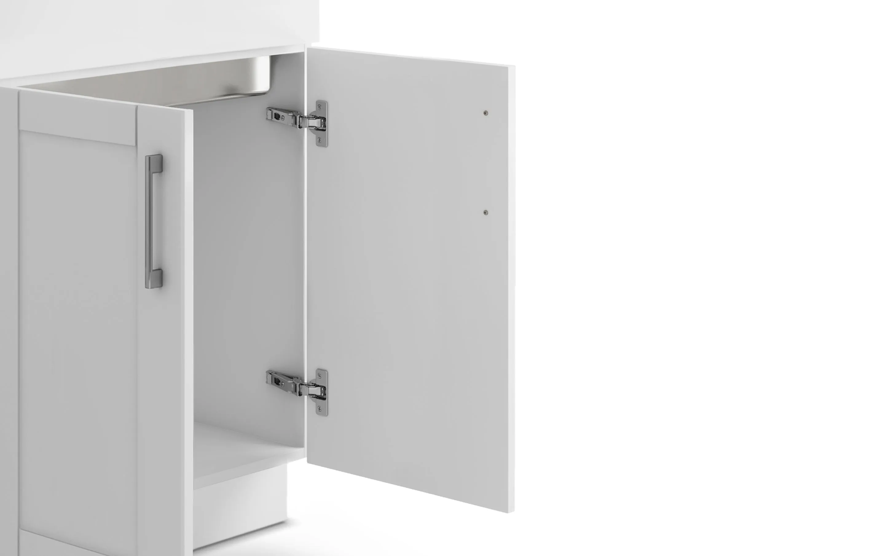 Modern Wide Shaker All-In-One 28-inch Laundry Utility Sink and Cabinet