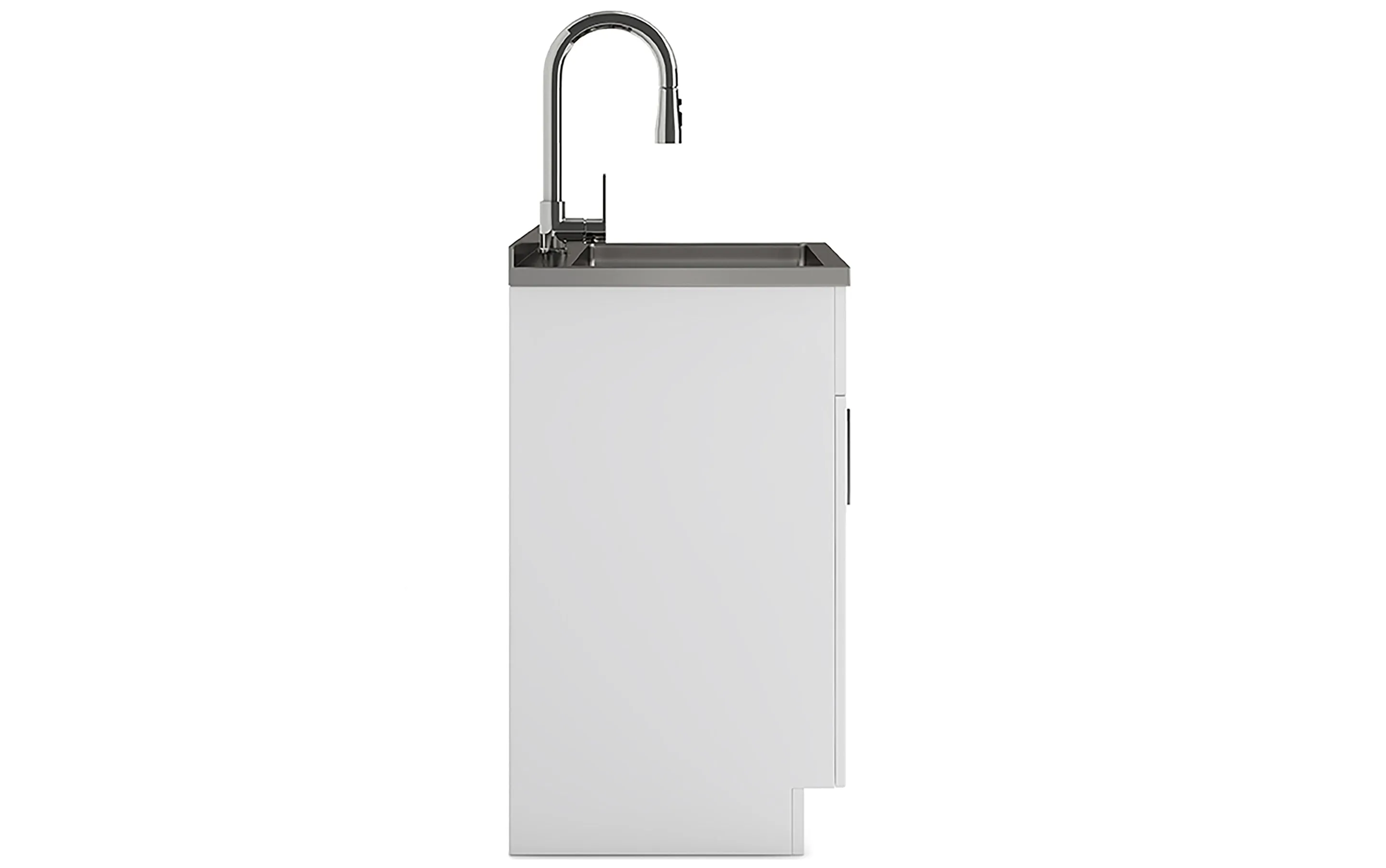 Modern Wide Shaker All-In-One 28-inch Laundry Utility Sink and Cabinet