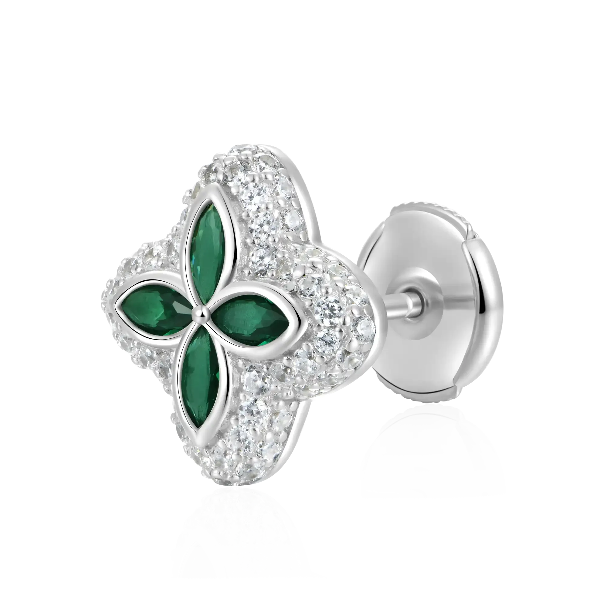 Moissanite Luminous Clover Earrings