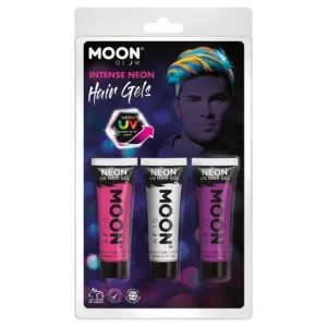 Moon Glow Intense Neon Uv Hair Gel, Pink, White, Purple