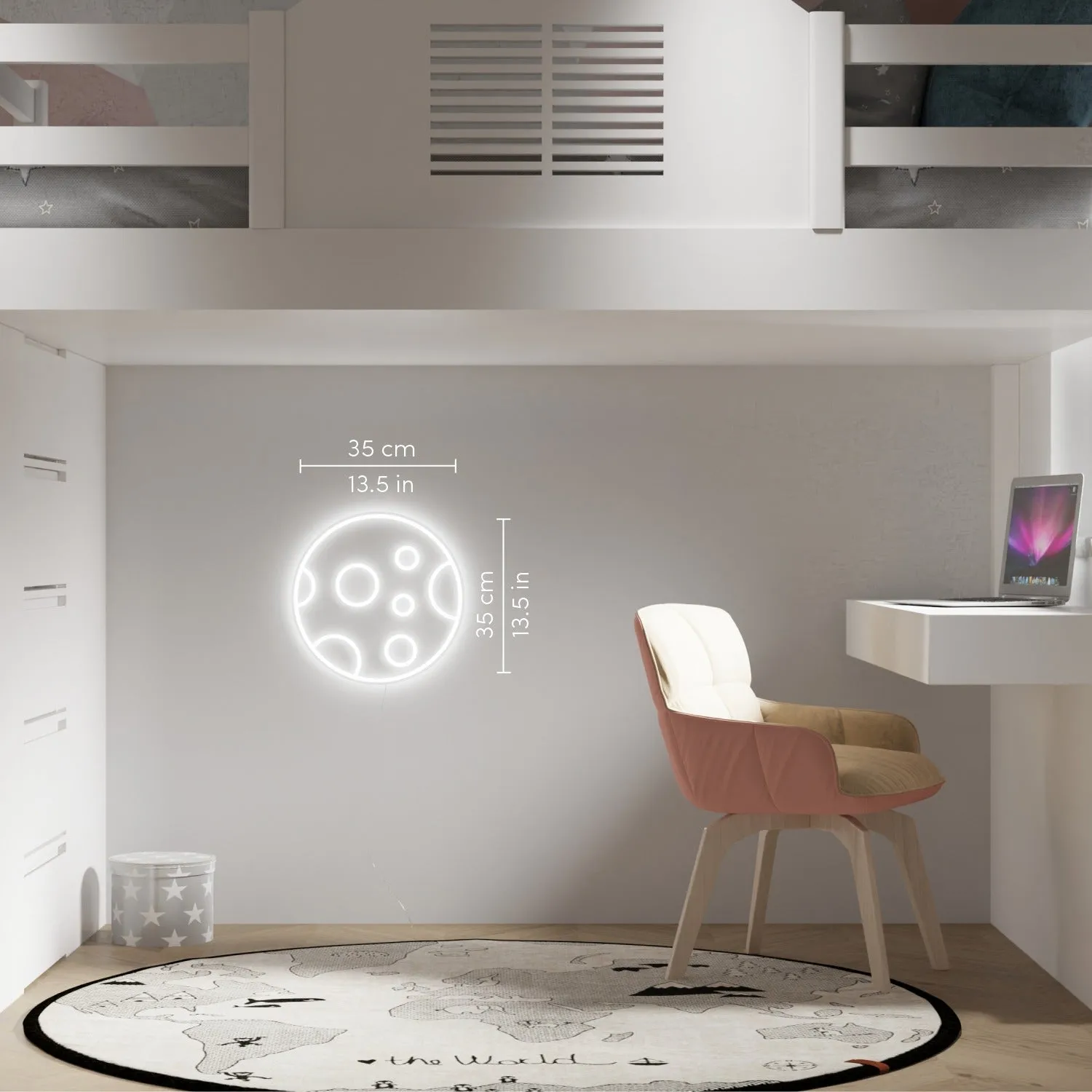 Moon - LED neon sign