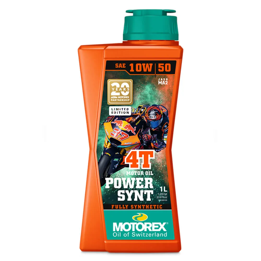Motorex Power Synt 4T 10w/50 Motor Oil (1L) - KTM 20th Anniversary Edition