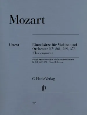 Mozart: Single Movements K 261 269 & 373 for Violin & Piano
