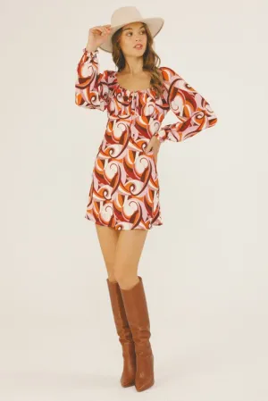 Myra Balloon Sleeve Mini Dress