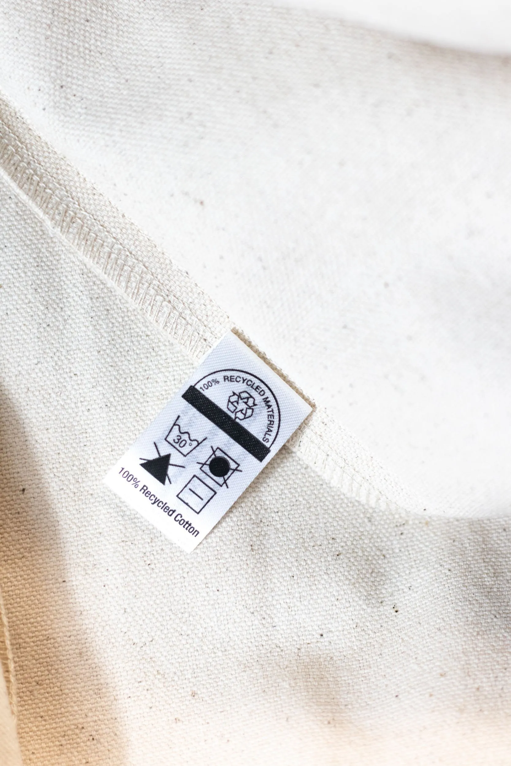 Natural 100% Recycled Cotton Everyday Tote - ESTd Logo