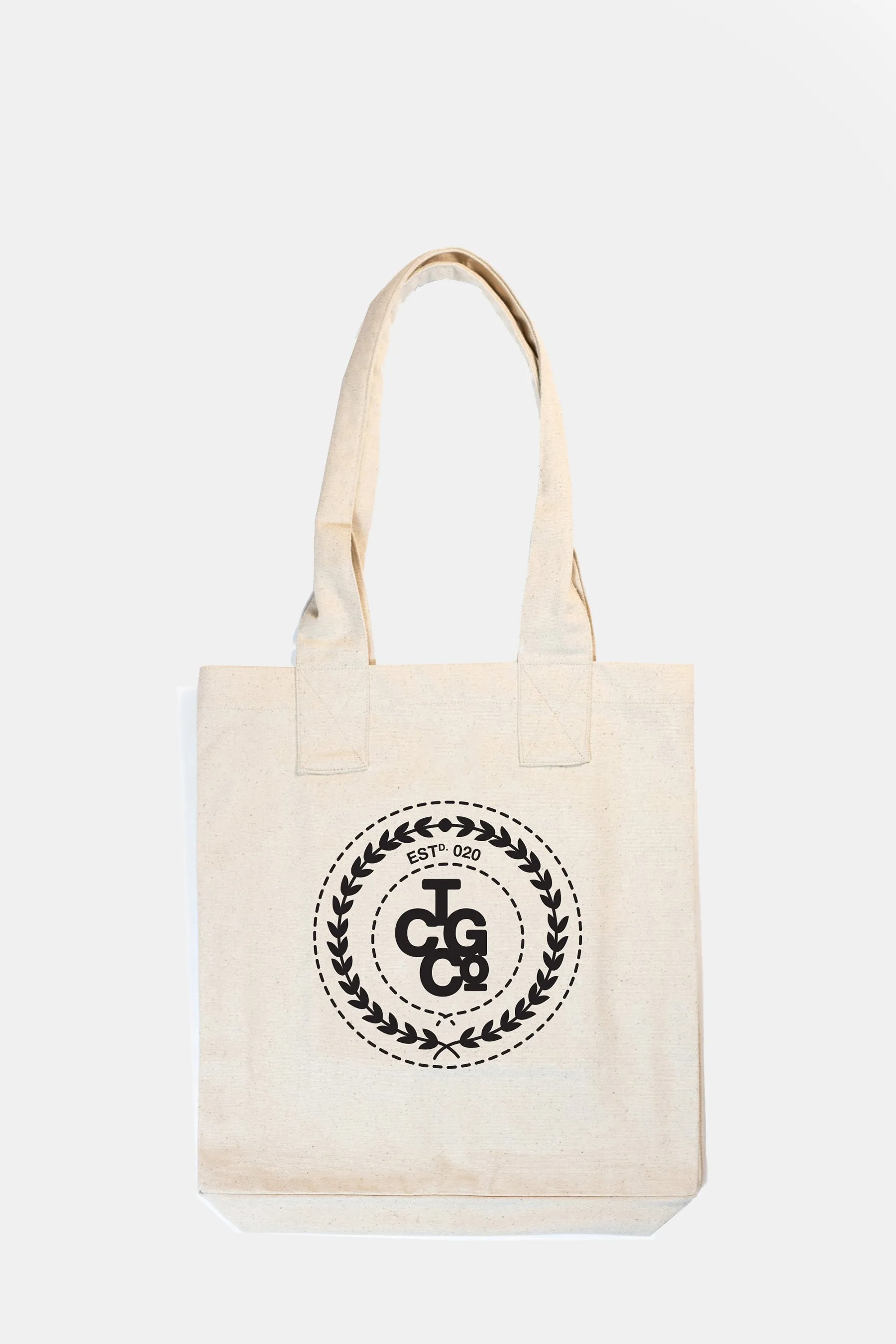 Natural 100% Recycled Cotton Everyday Tote - ESTd Logo