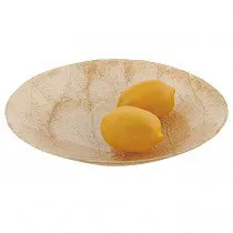Natural scar 12'' Decorated Low Glass Bowl