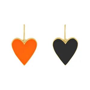 Neon Enamel Double Sided Heart Charm