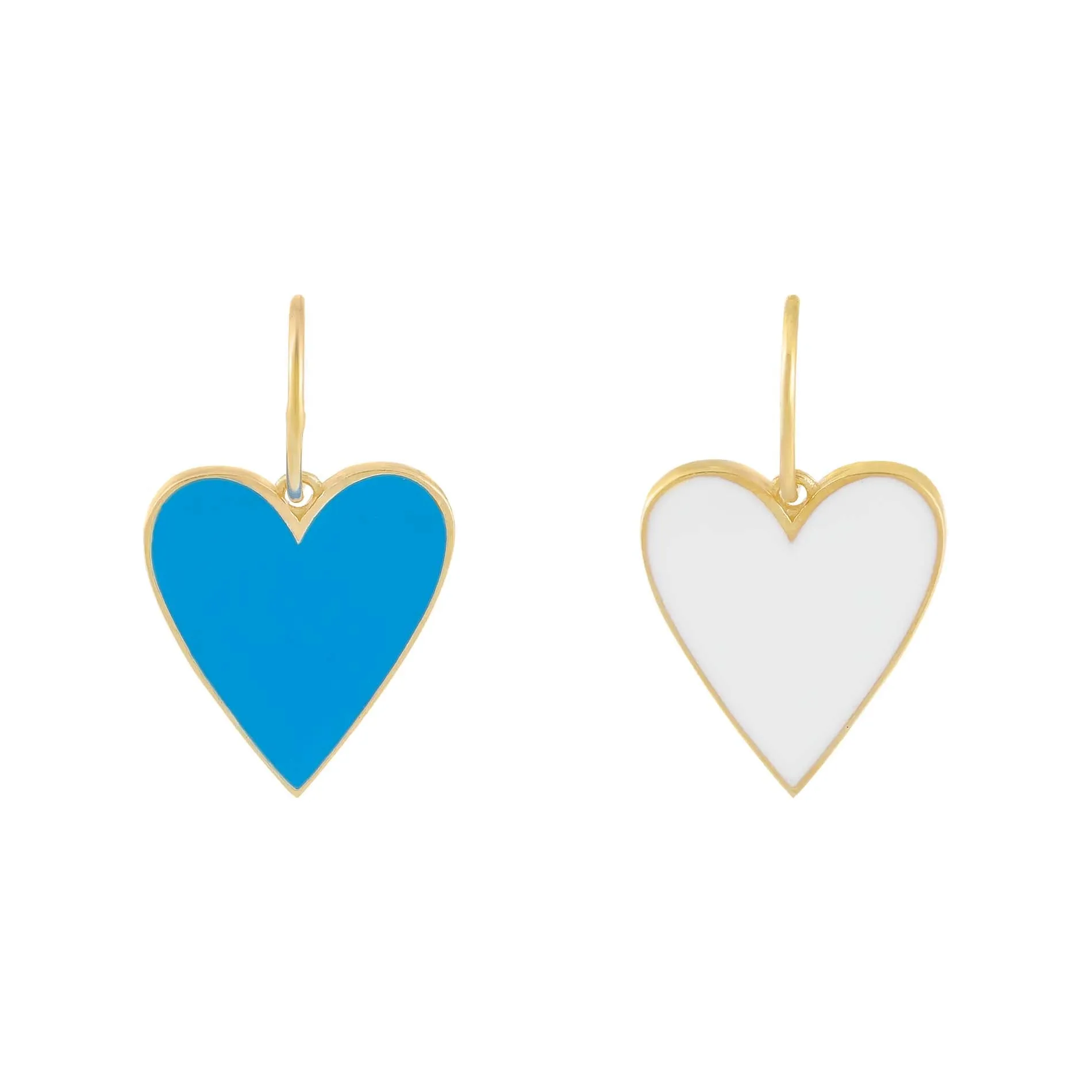 Neon Enamel Double Sided Heart Charm