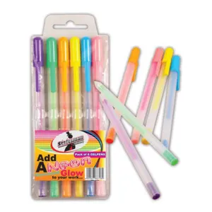 Neon Gel Pens 6's 6728657