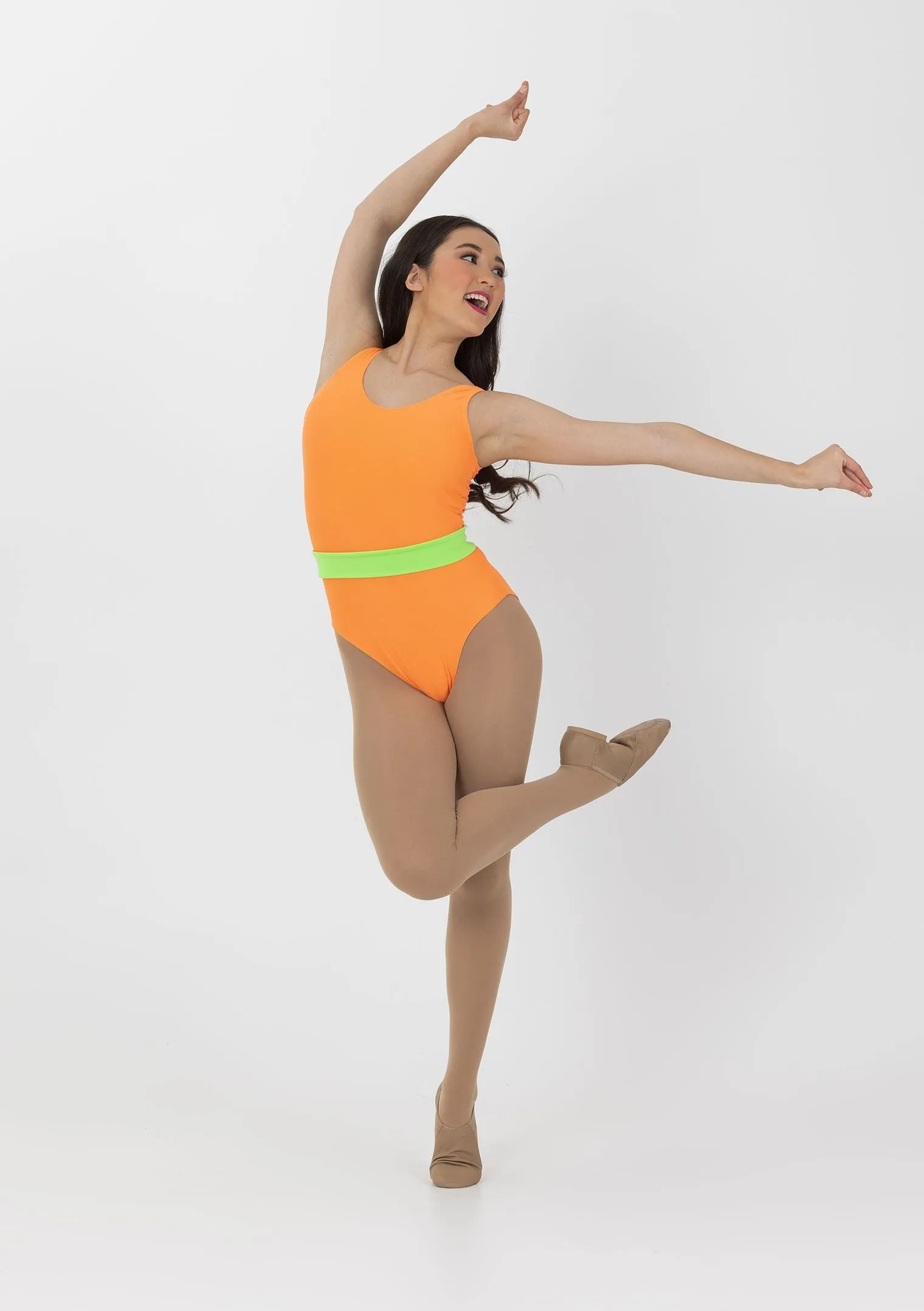 Neon Leotard with Waistband (S7)