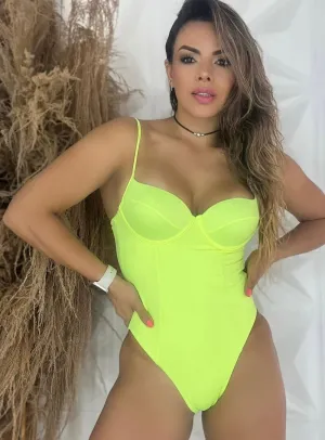 Neon Mommy fit Swimsuit